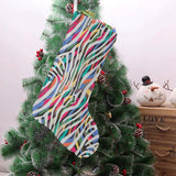 Colorful zebra skin pattern Christmas Stocking