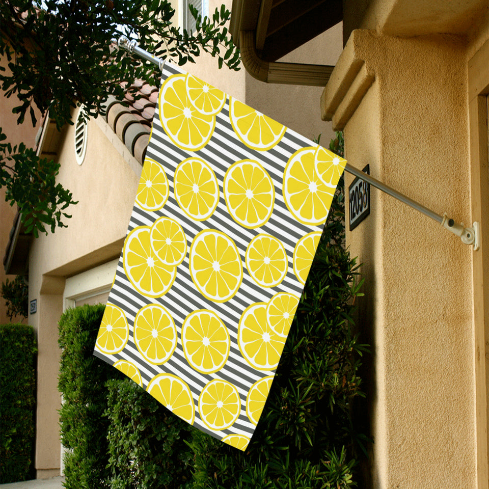 slice of lemon design pattern House Flag Garden Flag