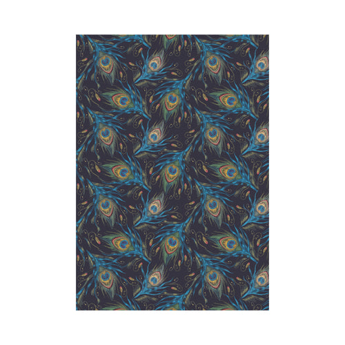 Beautiful peacock feather pattern House Flag Garden Flag