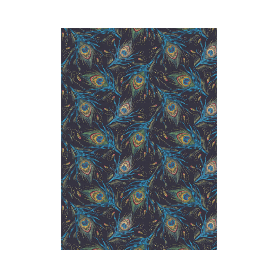 Beautiful peacock feather pattern House Flag Garden Flag