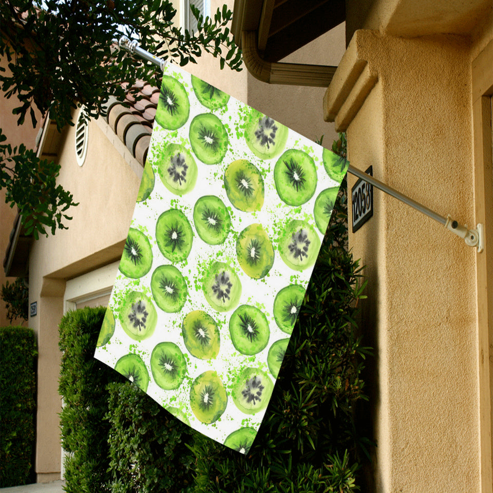 Watercolor kiwi pattern House Flag Garden Flag