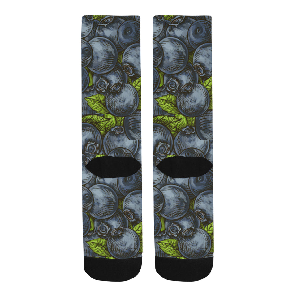 blueberry pattern Crew Socks
