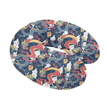 Blue red dragon cloud pattern U-Shaped Travel Neck Pillow