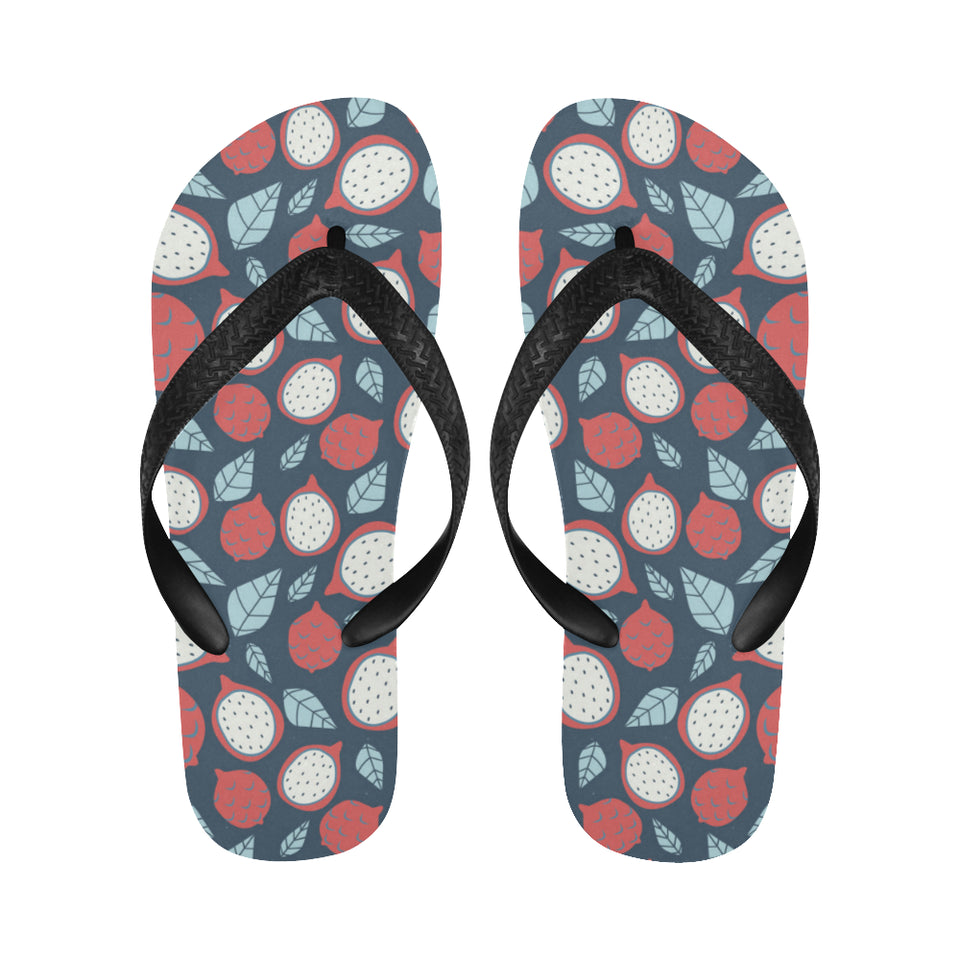 dragon fruits dark blue background Unisex Flip Flops