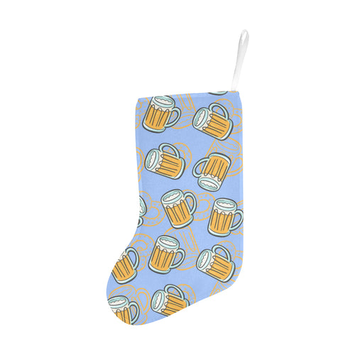 Beer pattern Christmas Stocking