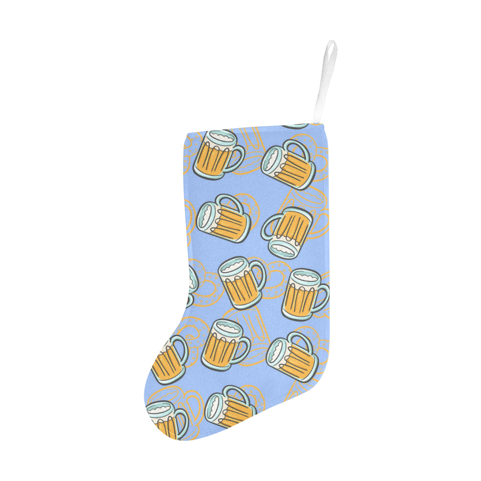 Beer pattern Christmas Stocking
