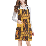 Egypt Hieroglyphics Pattern Print Design 05 All Over Print Adjustable Apron