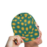 Sun green background All Over Print Snapback Cap