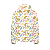 Teddy Bear Pattern Print Design 01 Kids' Boys' Girls' Padded Hooded Jacket