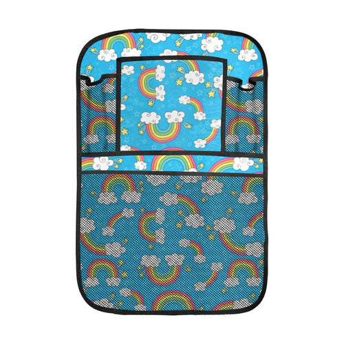 Rainbows Sky Clouds Pattern Car Seat Back Organizer