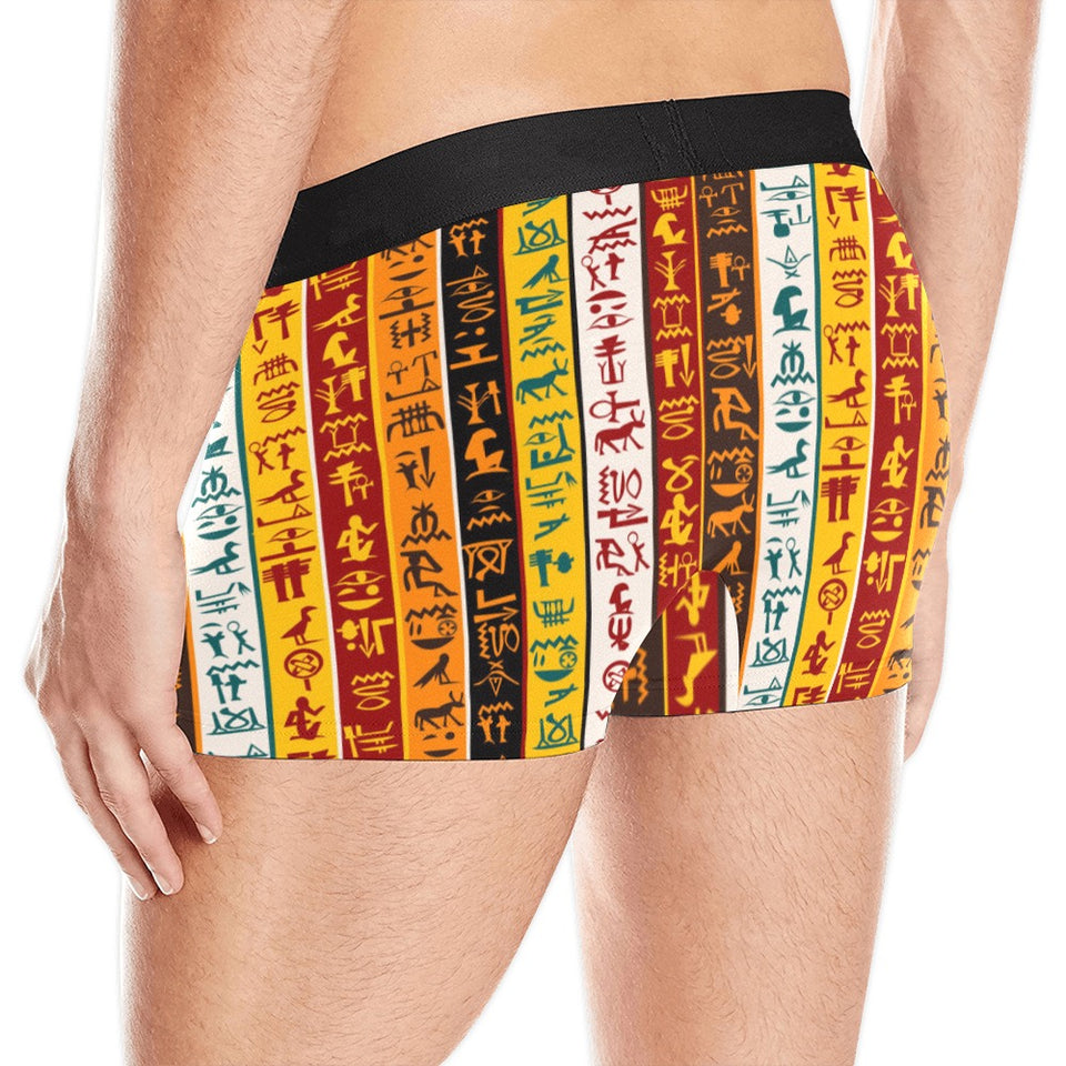 Egypt Hieroglyphics Pattern Print Design 01 Men's All Over Print Boxer Briefs Men's Underwear