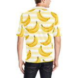 Banana pattern blackground Men's All Over Print Polo Shirt