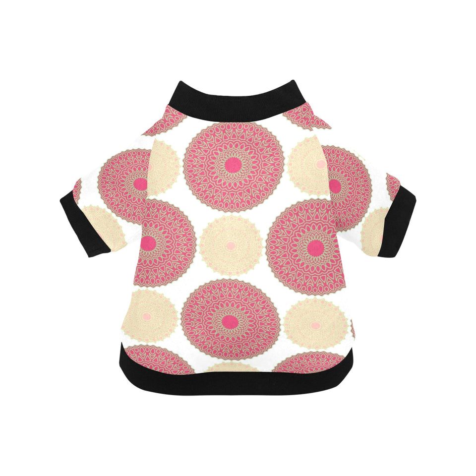 Circle indian pattern All Over Print Pet Dog Round Neck Fuzzy Shirt
