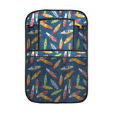 Surfboard Pattern Print Design 01 Car Seat Back Organizer