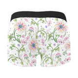 Beautiful pink lotus waterlily leaves pattern Men's All Over Print Boxer Briefs Men's Underwear