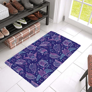 Cute owls pattern boho style ornament Doormat