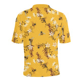 Bee flower pattern Men's All Over Print Polo Shirt