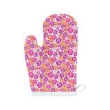 Hibiscus Pattern Print Design 01 Heat Resistant Oven Mitts