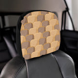 Bread Toast Pattern Print Design 04 Car Headrest Cover