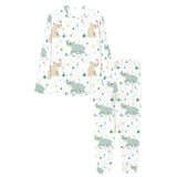 Cute Rhino pattern Women's All Over Print Pajama Set