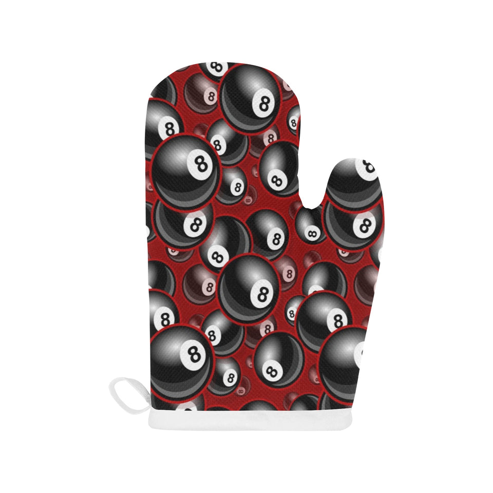 Billiard Ball Pattern Print Design 05 Heat Resistant Oven Mitts
