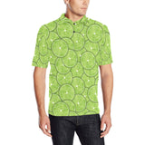 Slices of Lime pattern Men's All Over Print Polo Shirt