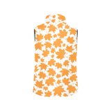 Orange Maple Leaf pattern Men's Padded Vest