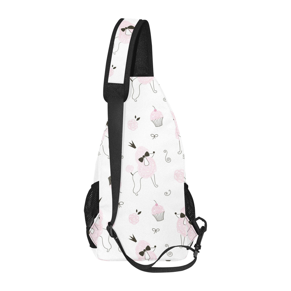 Poodle dog rose cake pattern All Over Print Chest Bag