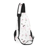 Poodle dog rose cake pattern All Over Print Chest Bag