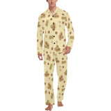 peanuts design pattern Men's Long Pajama Set
