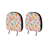 Clock butterfly pattern Car Headrest Cover