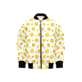 oranges leaves pattern Kids' Boys' Girls' Bomber Jacket