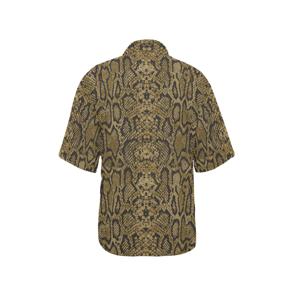 Snake skin pattern Women's All Over Print Hawaiian Shirt