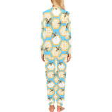 Bee honeycomb pattern Women's All Over Print Pajama Set