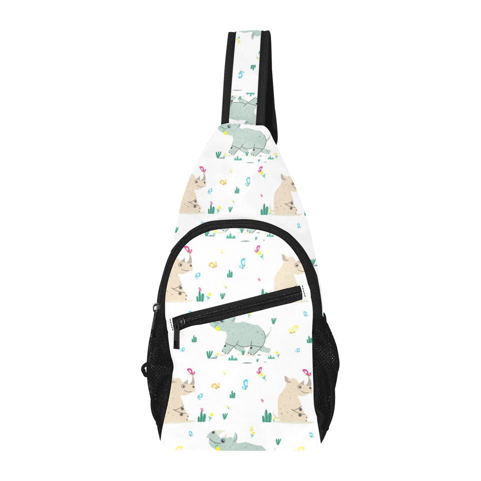 Cute Rhino pattern All Over Print Chest Bag
