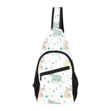 Cute Rhino pattern All Over Print Chest Bag
