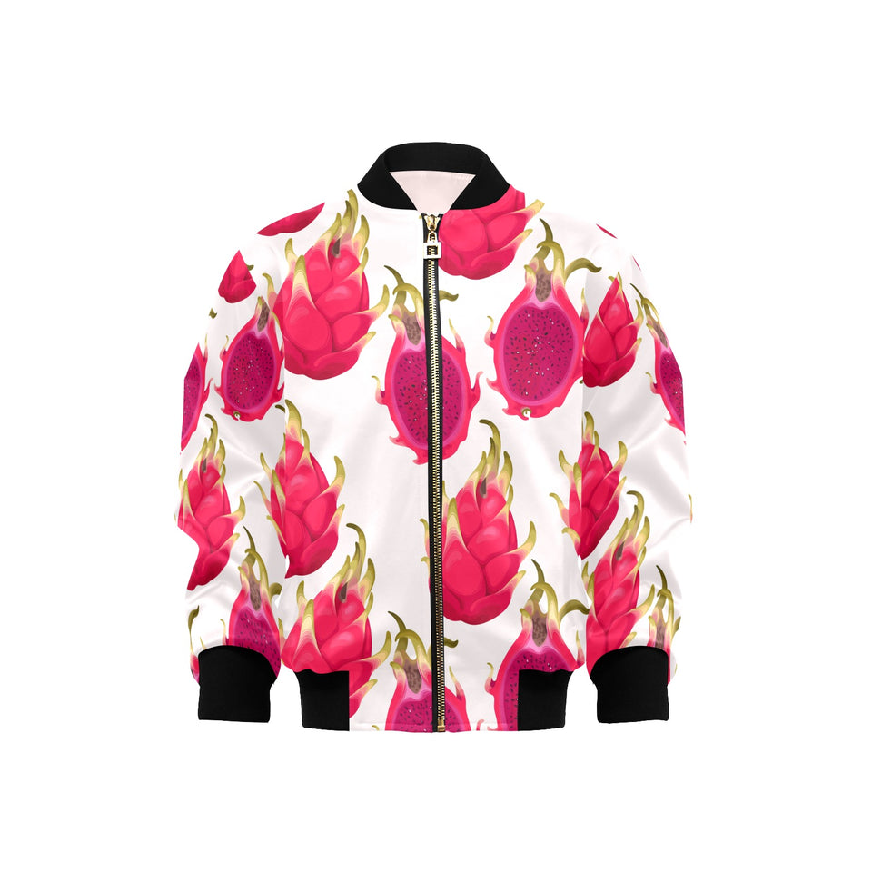 dragon fruits design pattern Kids' Boys' Girls' Bomber Jacket