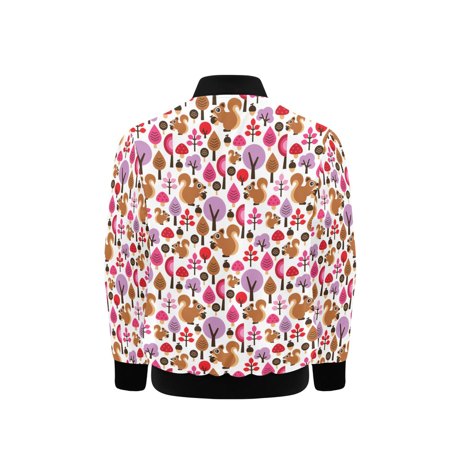 Squirrel Pattern Print Design 02 Kids' Boys' Girls' Bomber Jacket