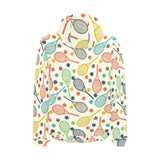 Tennis Pattern Print Design 03 Men's Padded Hooded Jacket
