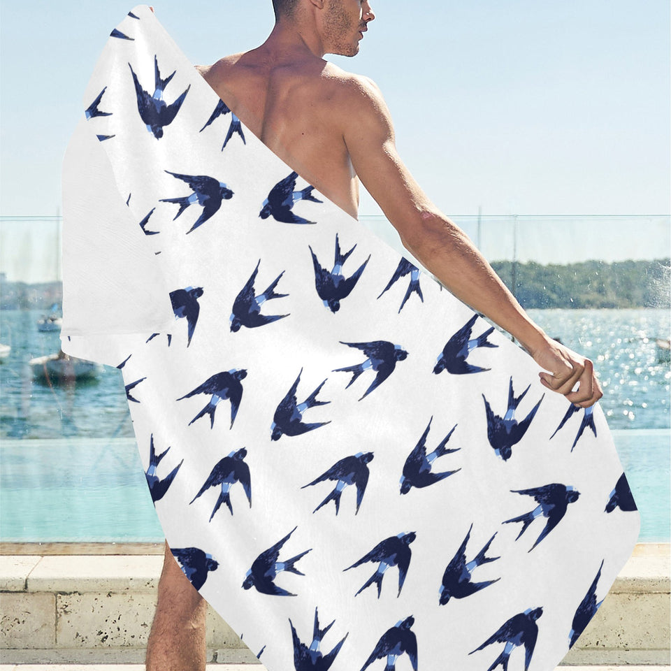 Swallow Pattern Print Design 03 Beach Towel