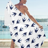 Swallow Pattern Print Design 03 Beach Towel