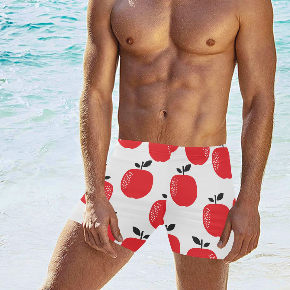 red apples white background Men's Swimming Trunks