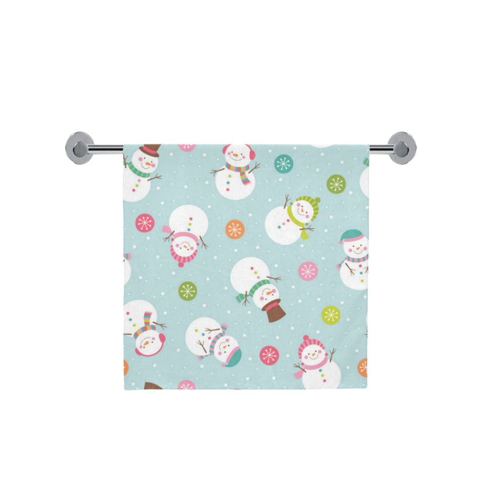 Cute snowman snowflake pattern Bath Towel