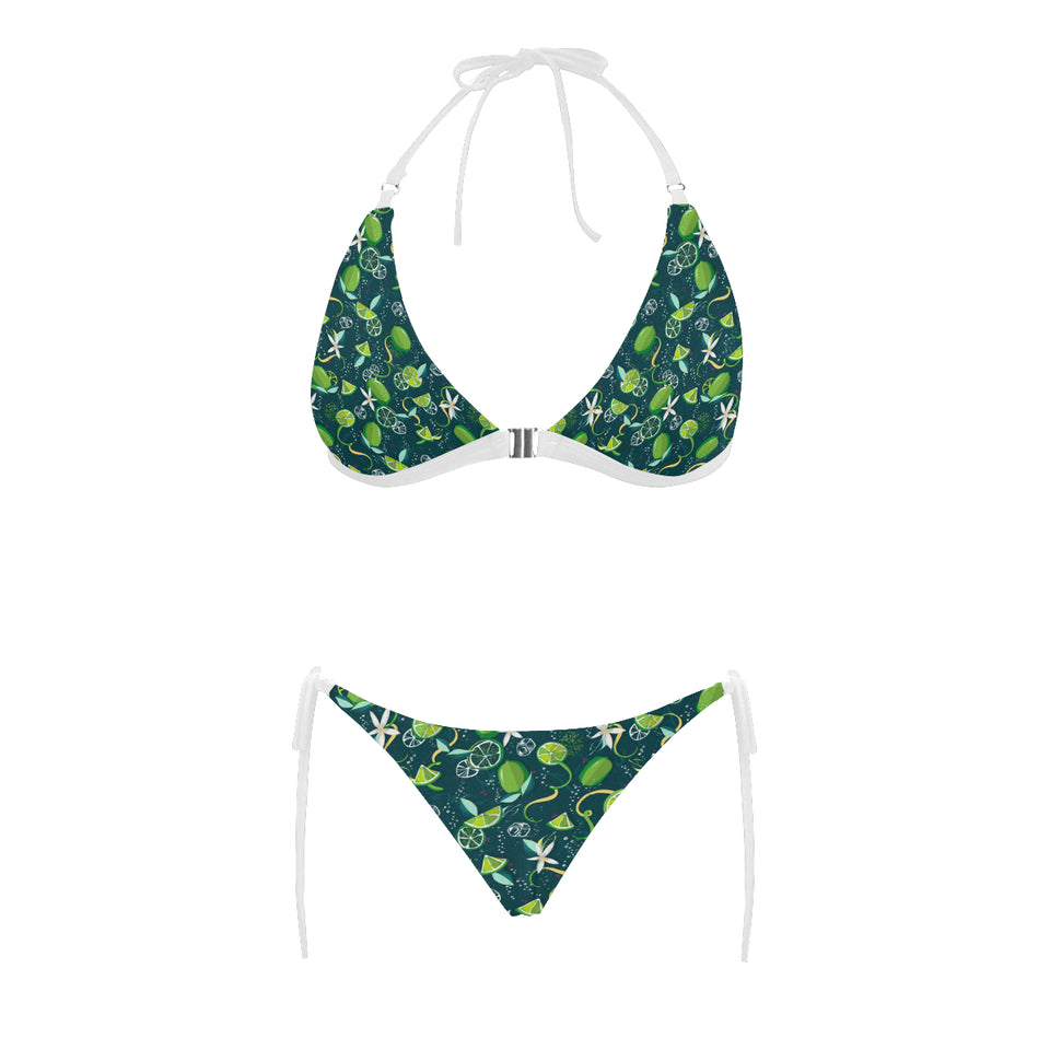 Lime ice flower pattern Sexy Bikinis Two-Piece Swimsuits