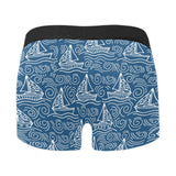 Hand drawn sailboat pattern Men's All Over Print Boxer Briefs Men's Underwear