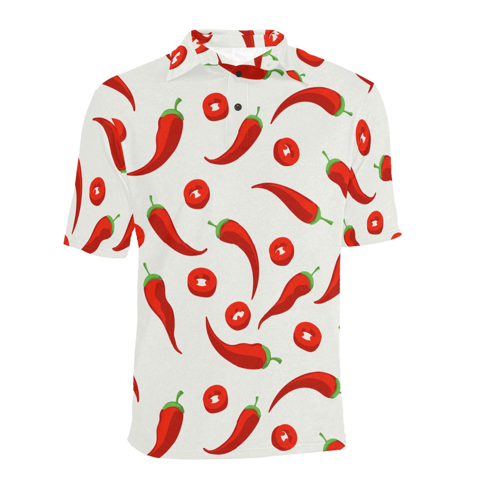 Chili pattern Men's All Over Print Polo Shirt