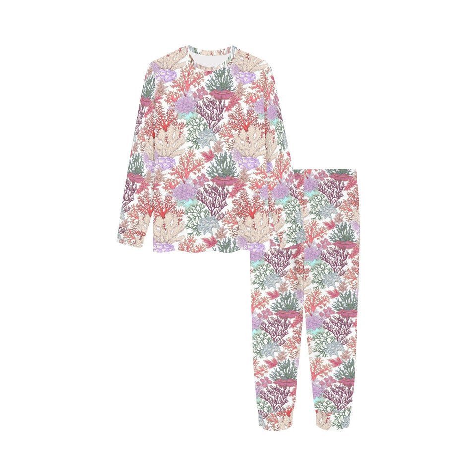 Coral Reef Pattern Print Design 03 Kids' Boys' Girls' All Over Print Pajama Set