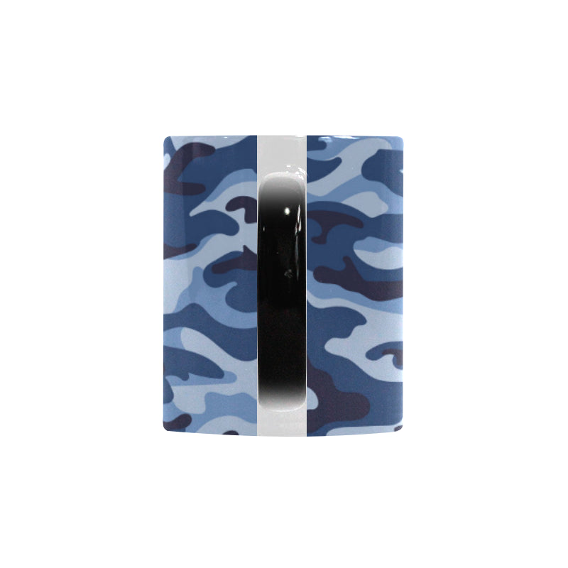 Blue camouflage pattern Morphing Mug Heat Changing Mug