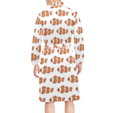 Clown Fish Pattern Print Design 05 Men's Long Sleeve Belted Night Robe