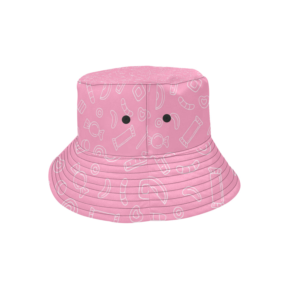 Sweet candy pink background Unisex Bucket Hat